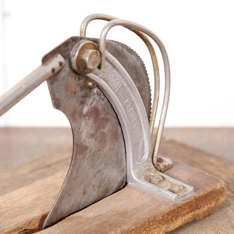 Early 20th Century French Country Guillotine Style Bread Cutter with