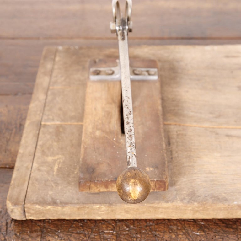 Early 20th Century French Country Guillotine Style Bread Cutter with