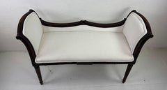 Early 20th century French country newly upholstered bench