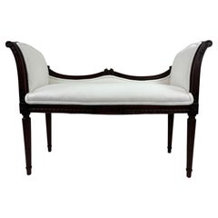 Early 20th century French country newly upholstered bench