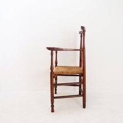 Early 20th Century French Country Armchair with High Back Design