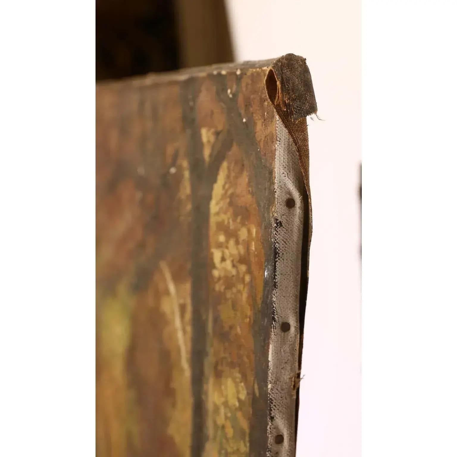 Frühe 20. Jahrhundert Französisch Kühe Landschaft Öl auf Leinwand Gemälde von J. Hongenae im Angebot 3