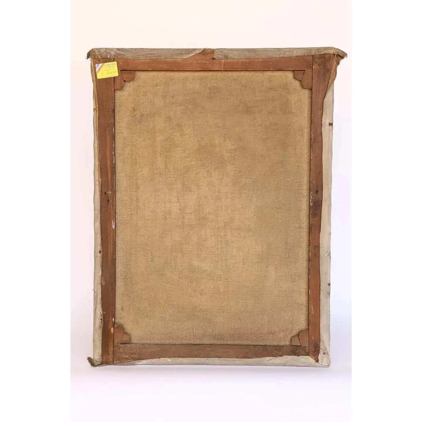 Frühe 20. Jahrhundert Französisch Kühe Landschaft Öl auf Leinwand Gemälde von J. Hongenae im Angebot 4