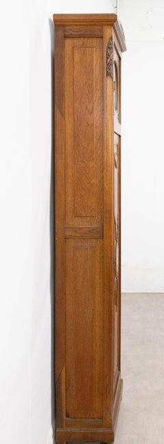 Early 20th Century French Cupboard into Art Nouveau Longcase Grandfather Clock
