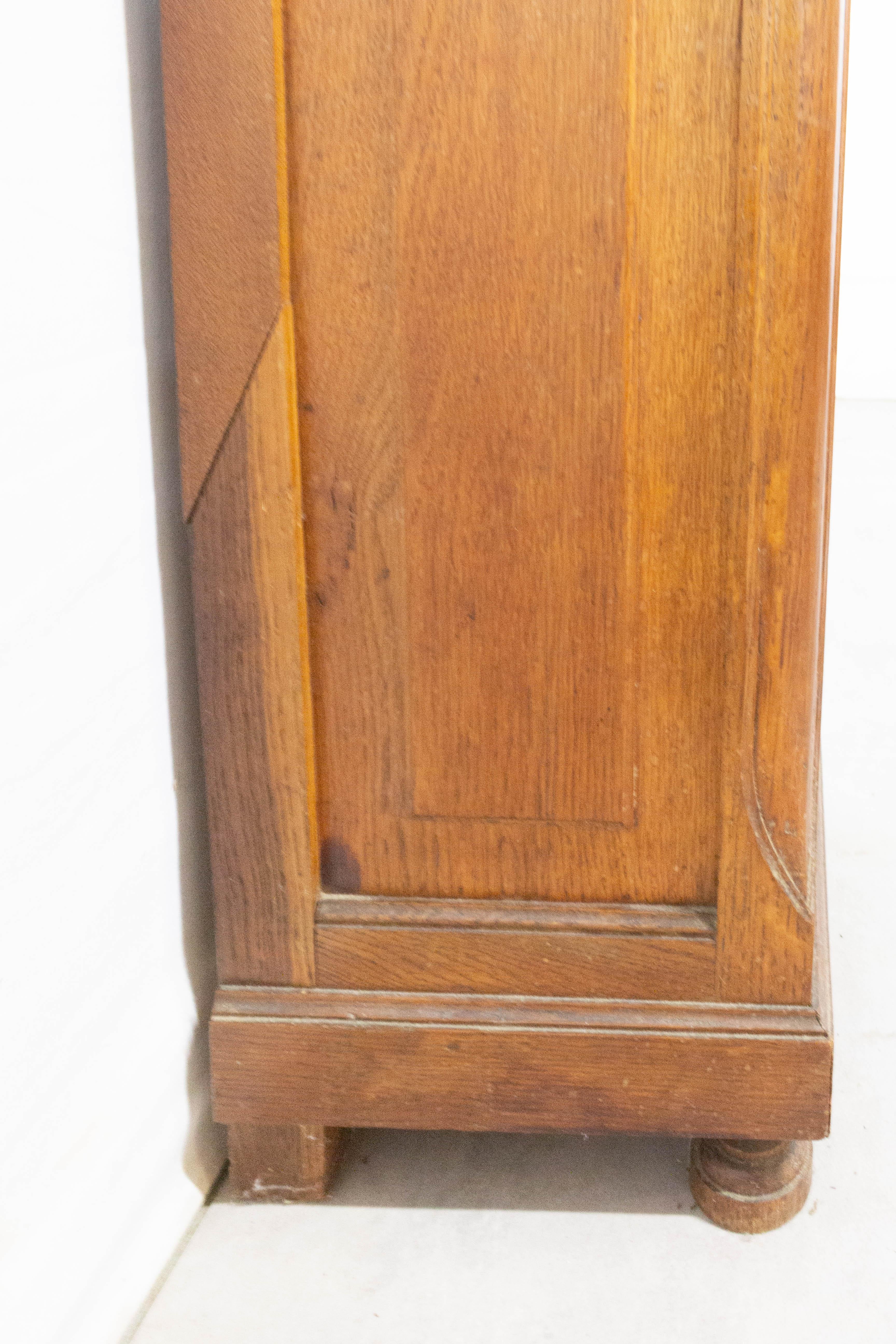 Early 20th Century French Cupboard into Art Nouveau Longcase Grandfather Clock  4