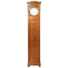 Early 20th Century French Cupboard into Art Nouveau Longcase Grandfather Clock 