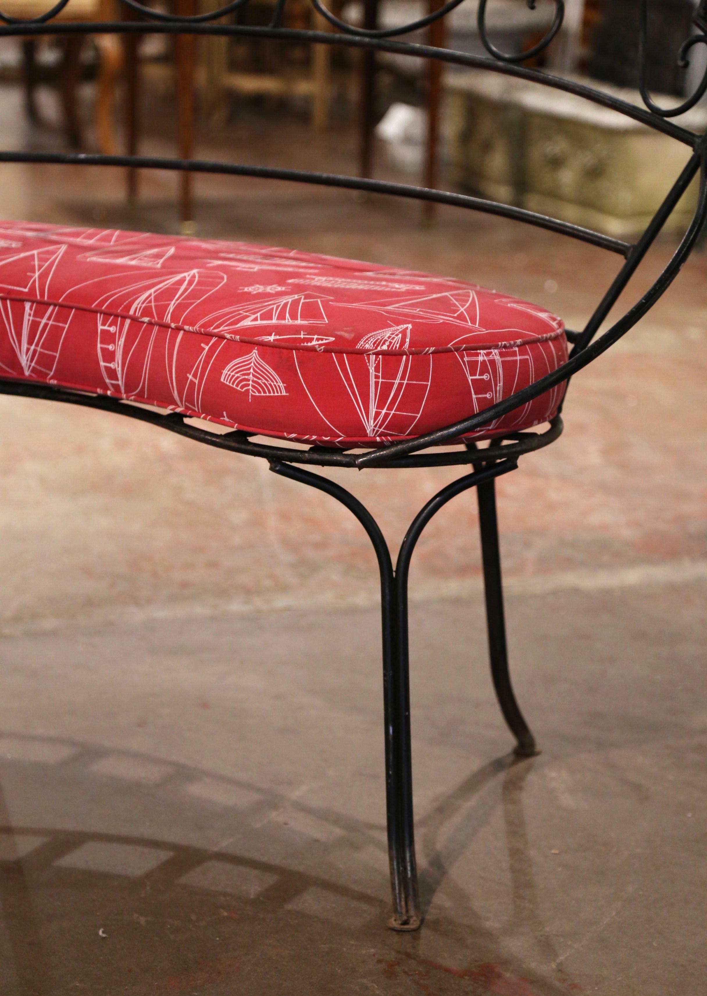 red wrought iron patio furniture