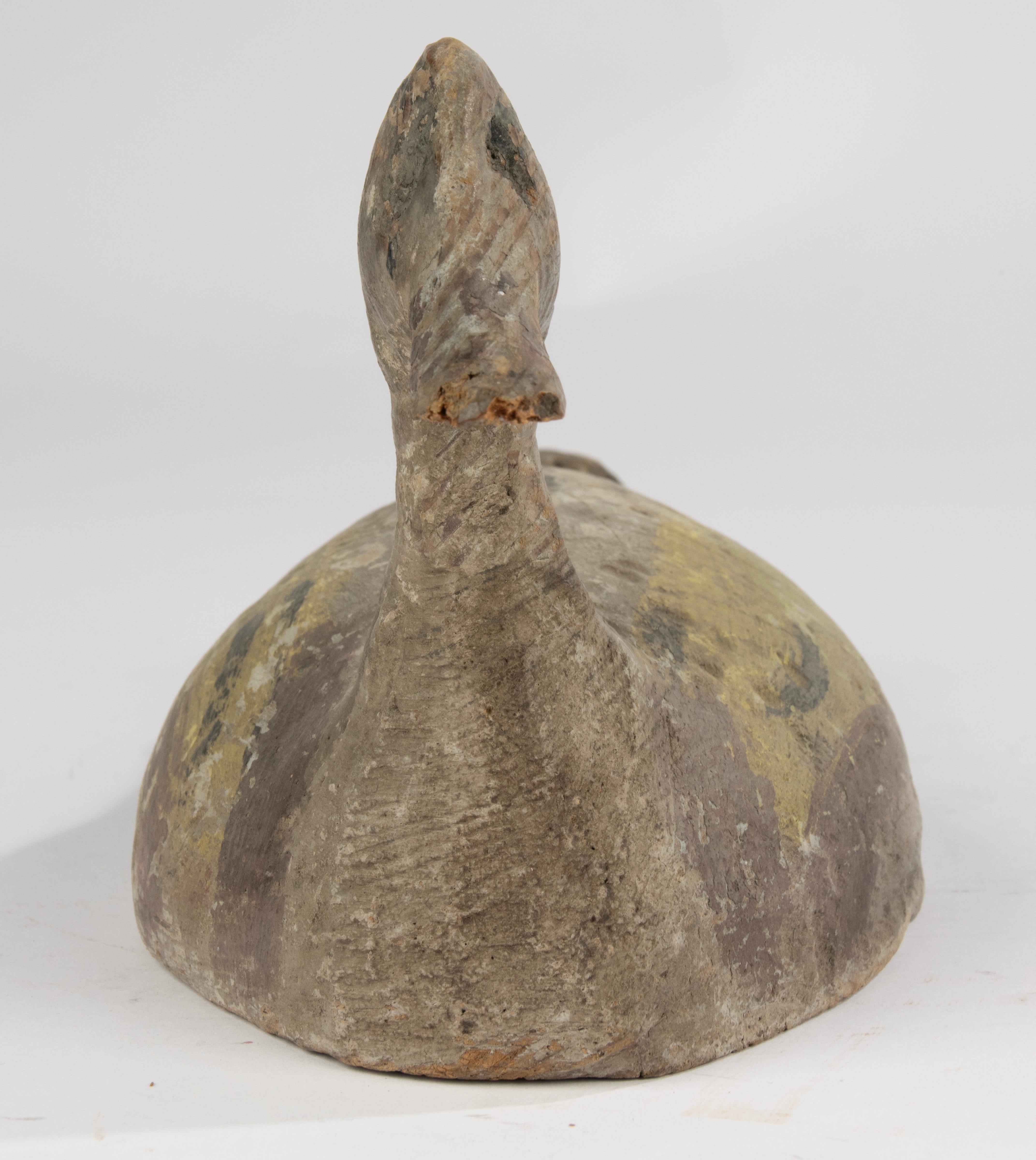Early 20th Century French Decoy Duck - Hand-Carved Wood - Original Paint Traces For Sale 10