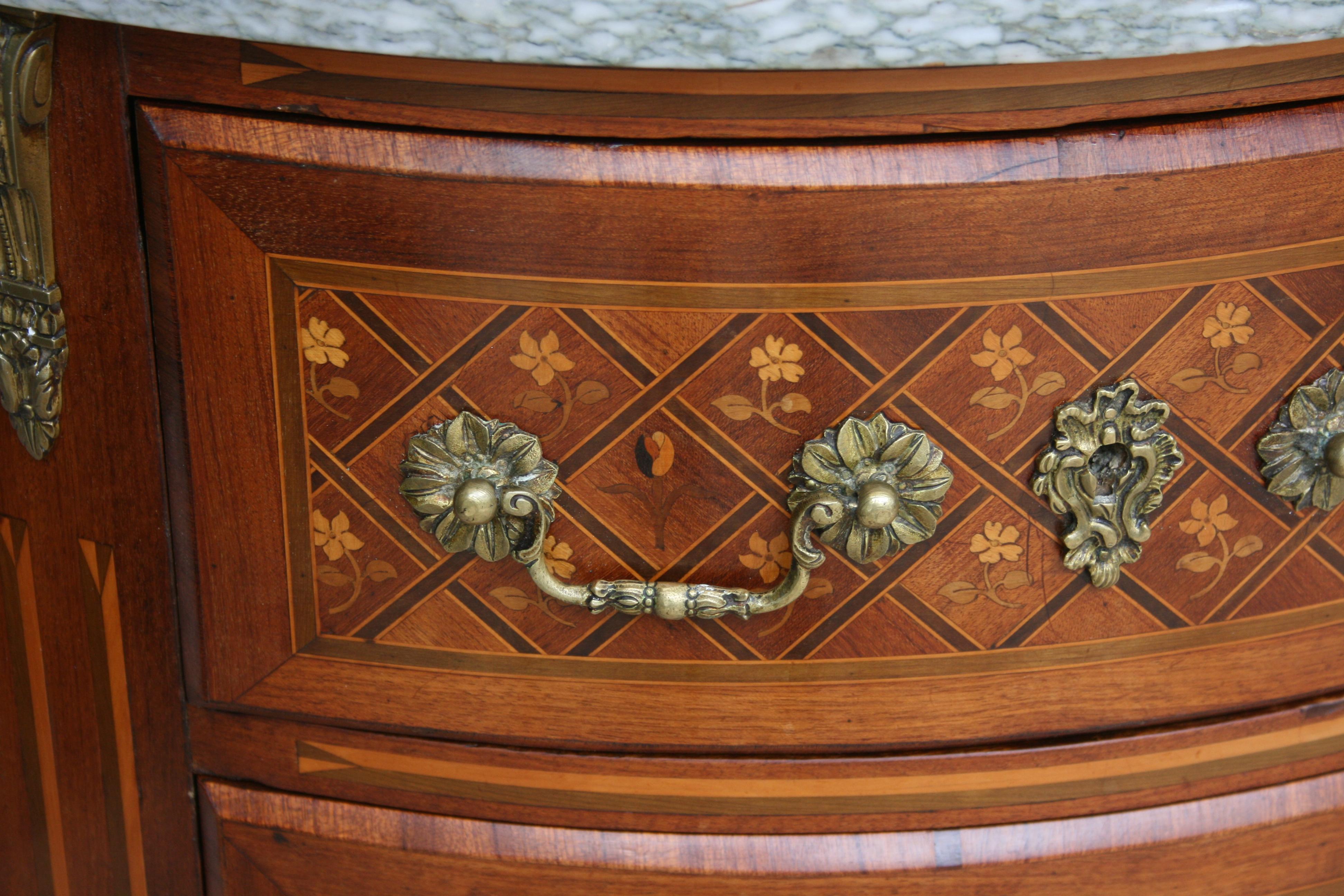 Early 20th Century French Demilune Chest of Drawers, Louis XV Style 7