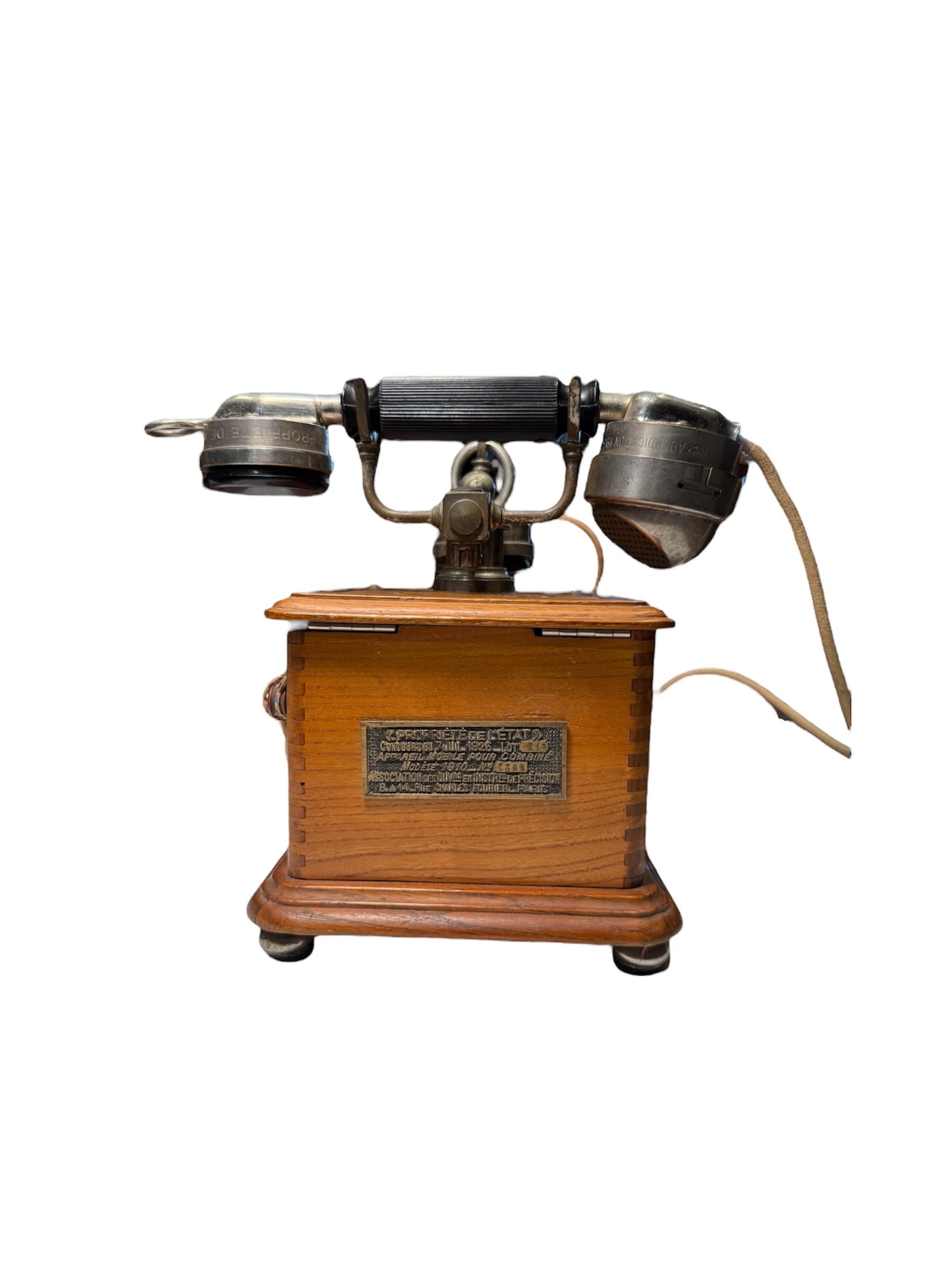 Telefono da tavolo francese dei primi del Novecento in vendita 3