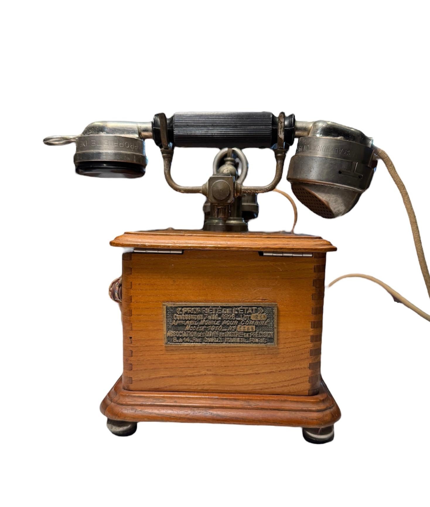 Telefono da tavolo francese dei primi del Novecento in vendita 5