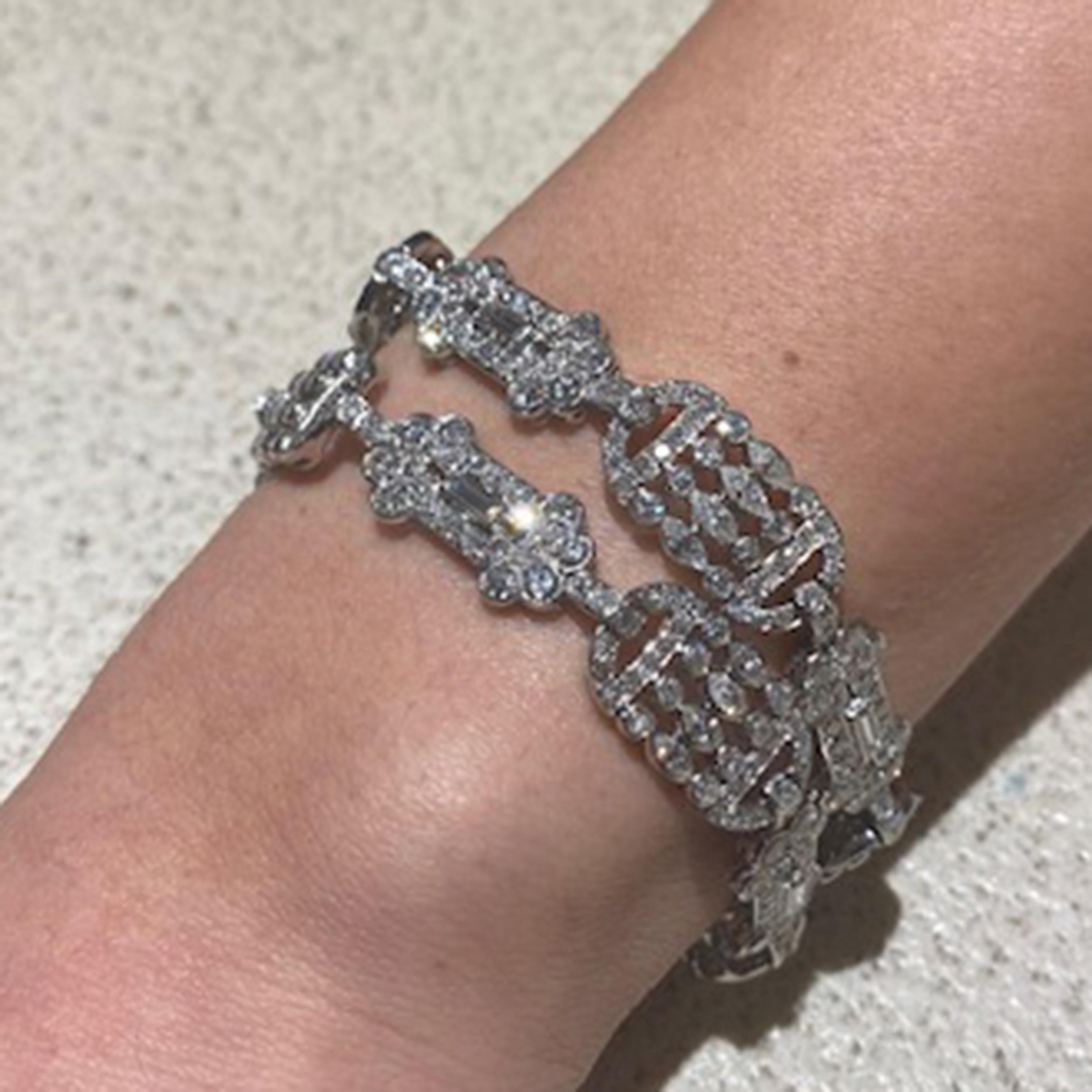Early 20th Century French Diamond Necklace or Bracelets For Sale 4