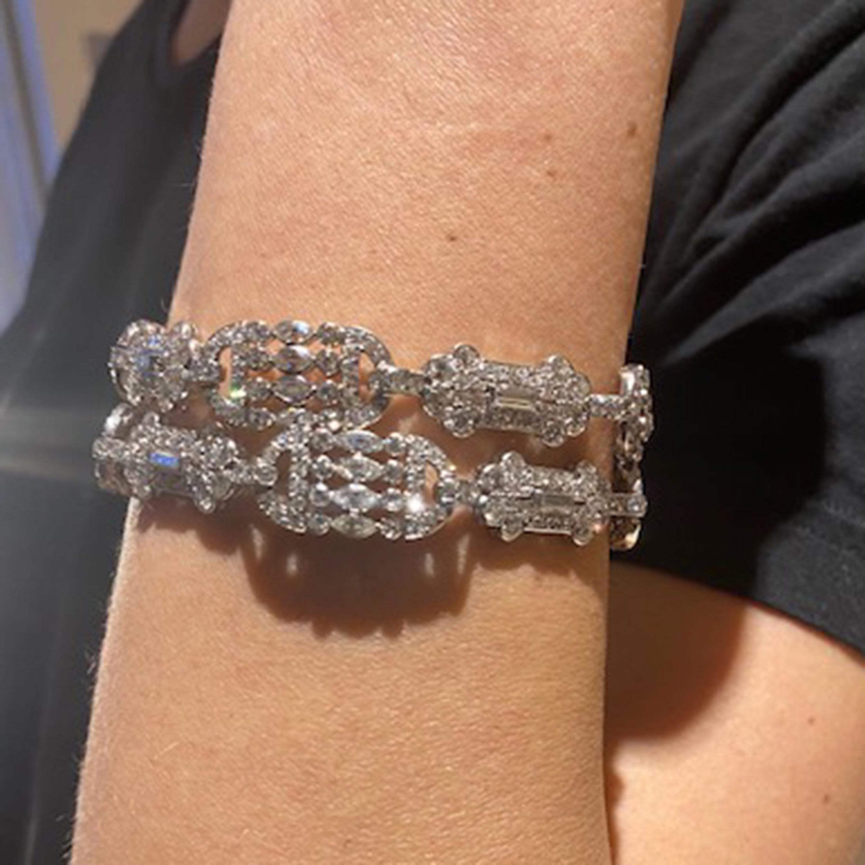 Early 20th Century French Diamond Necklace or Bracelets For Sale 5