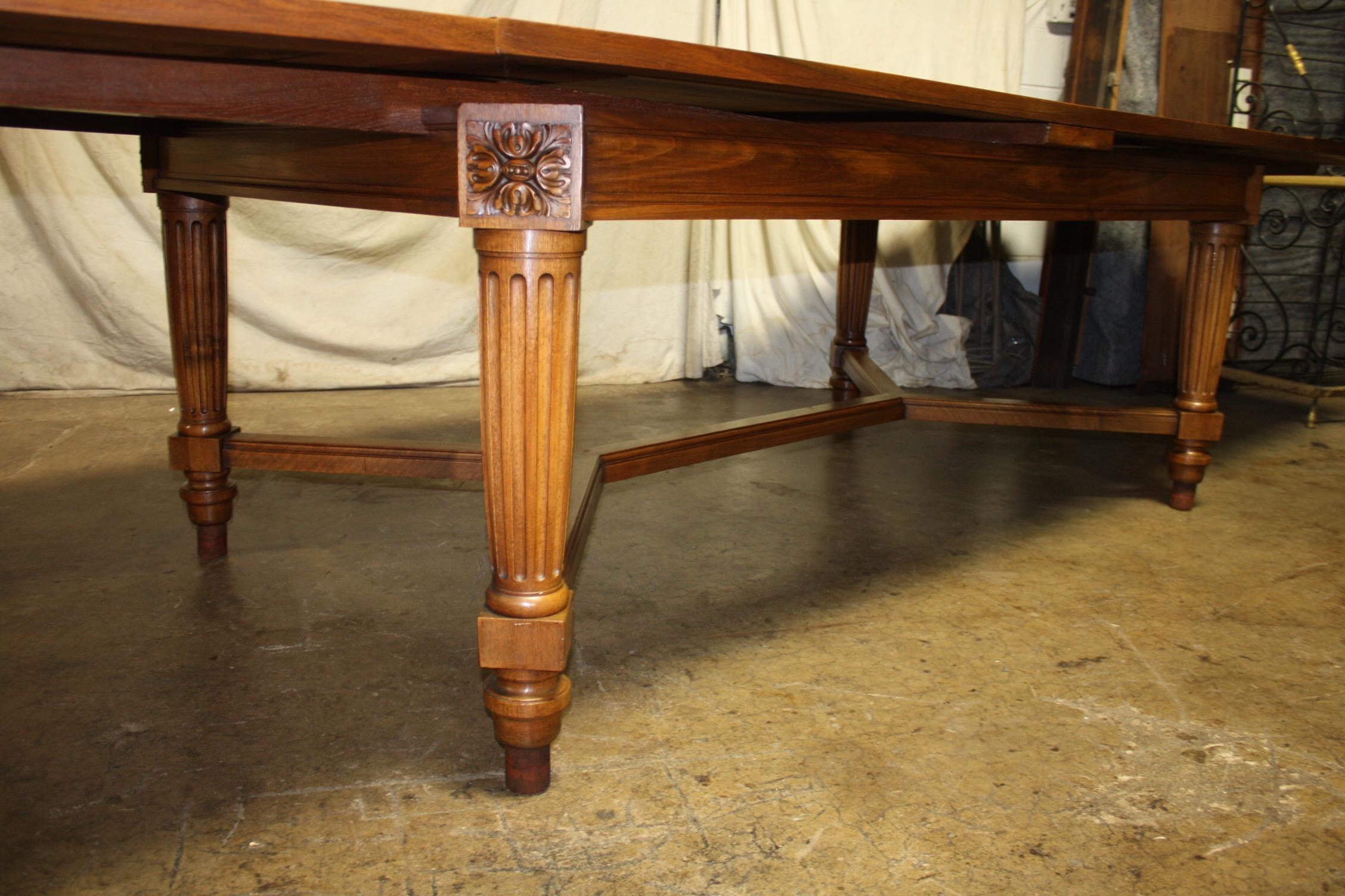 Early 20th Century French Dining Room Table Signed 6