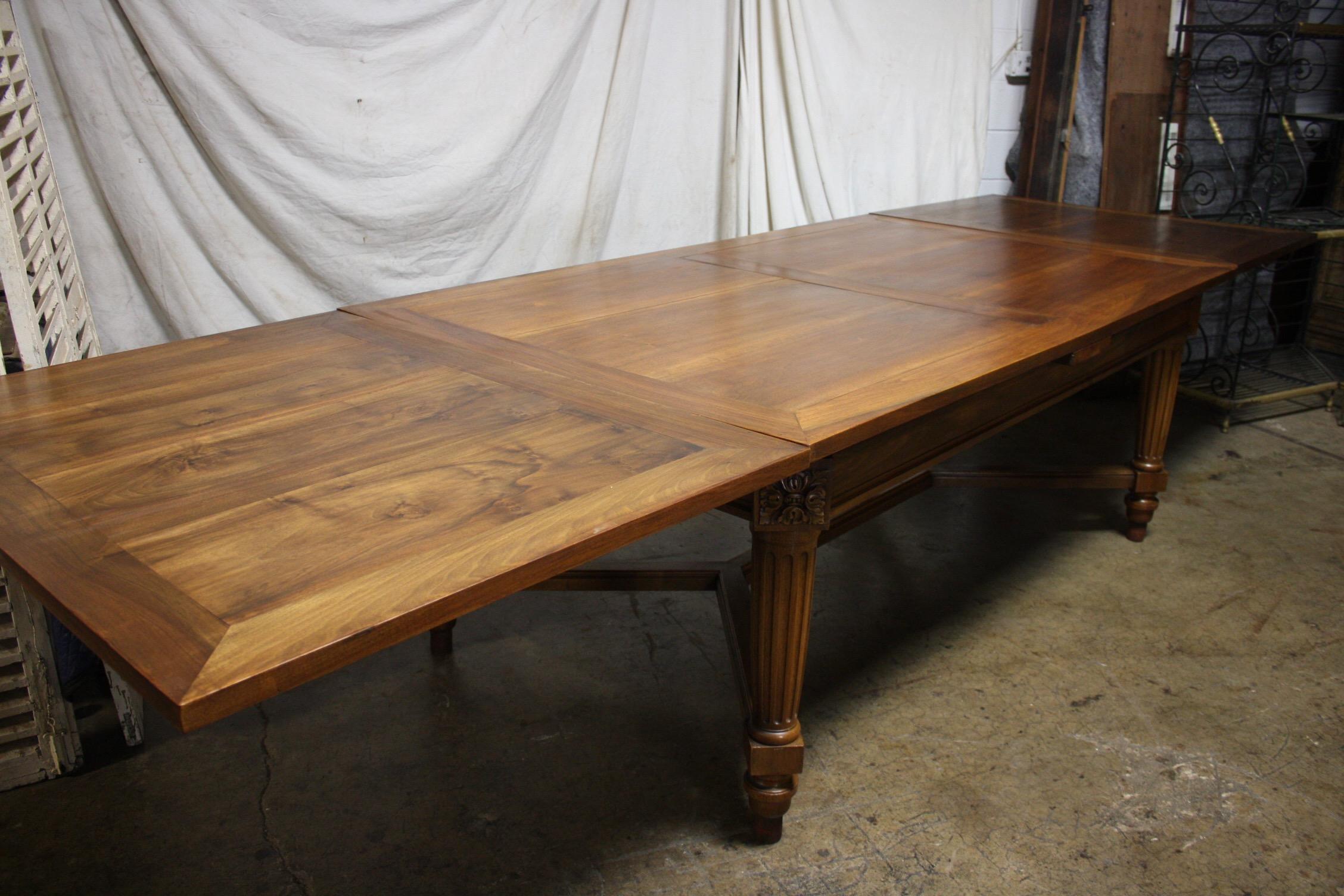 Early 20th Century French Dining Room Table Signed 4