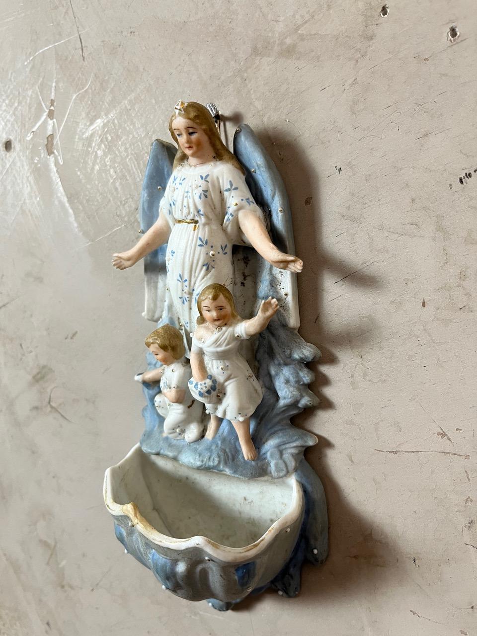 Fonts baptismaux en faïence française du début du 20e siècle, années 1900 Bon état - En vente à LEGNY, FR