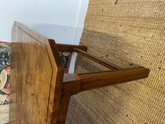 Französischer Ulmen-Bauernhoftisch aus dem frühen 20.