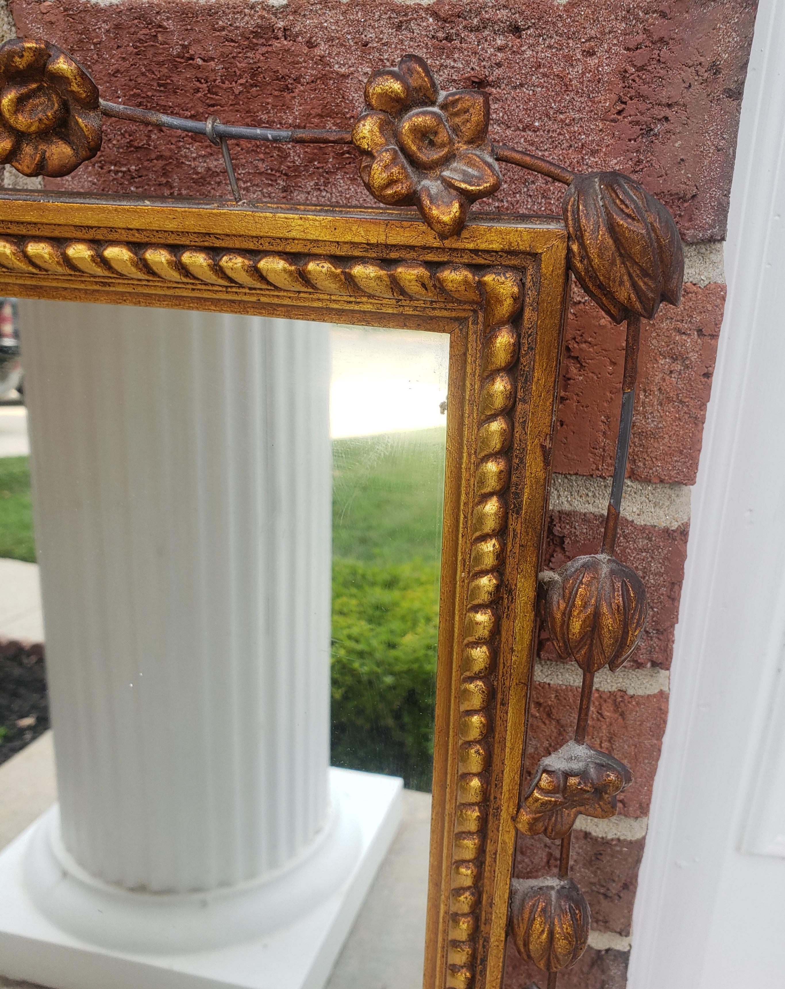 Other Early 20th Century French Empire Giltwood Frame Ornate Wall Mirror For Sale