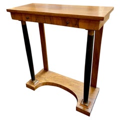 Early 20th Century French Empire Mahogany and Ebony Narrow Table Early 20th Century French Empire Mahogany and Ebony Narrow Table