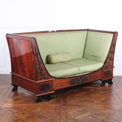 Early 20th Century French Empire Mahogany Daybed Sofa