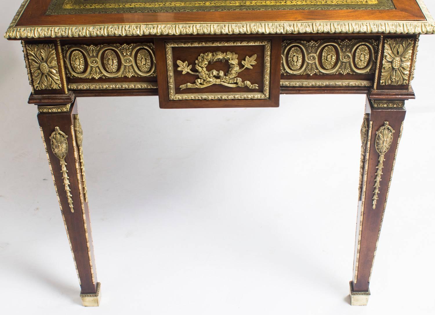 Early 20th Century French Empire Revival Bureau Plat Desk Writing Table 2