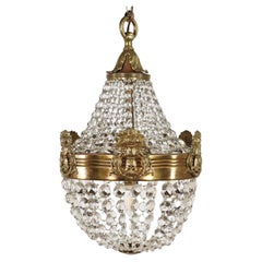 Early 20th Century French Empire Style Beaded Crystal Chandelier