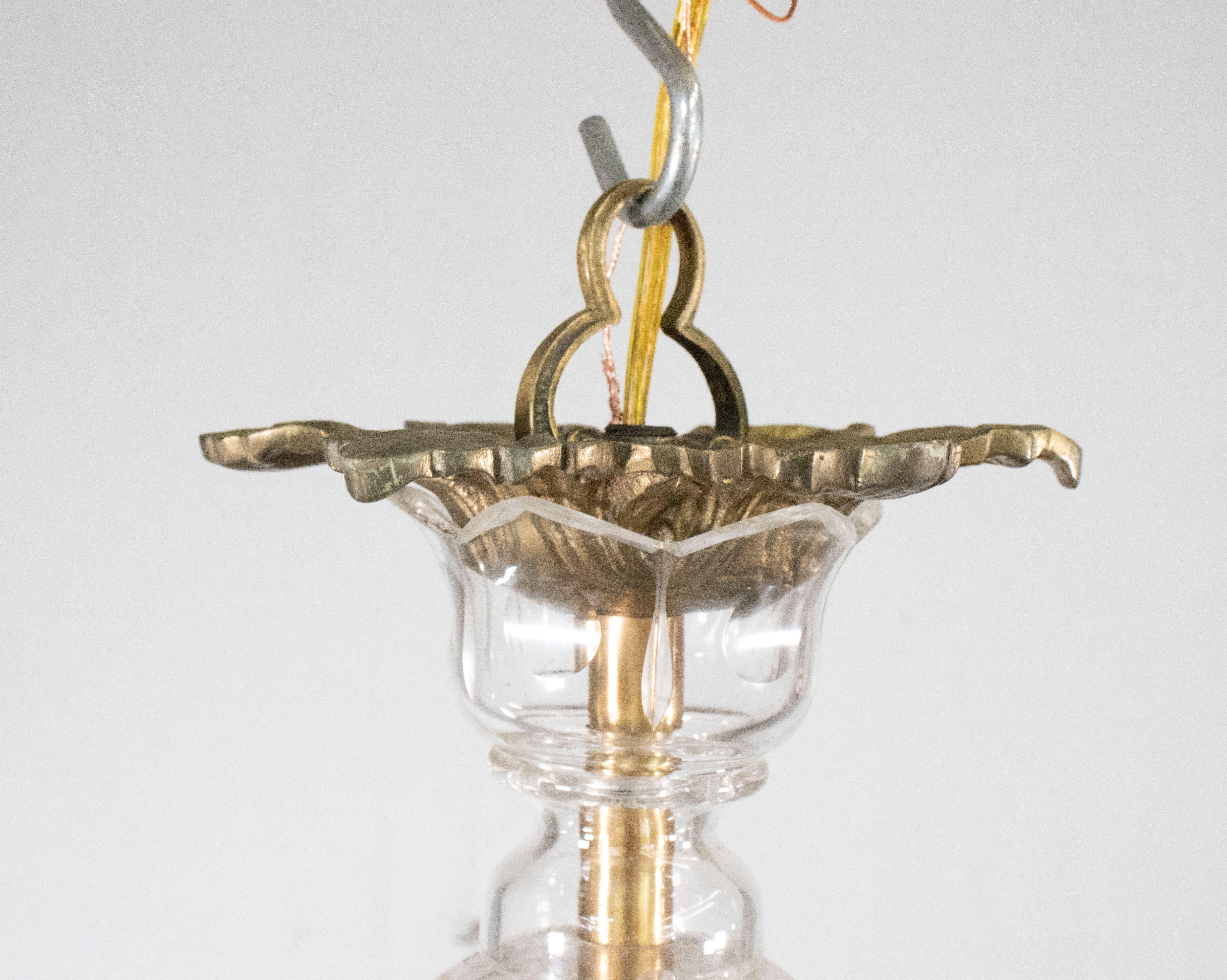 Lustre en cristal de style Empire français du début du 20e siècle Bon état - En vente à Chicago, IL