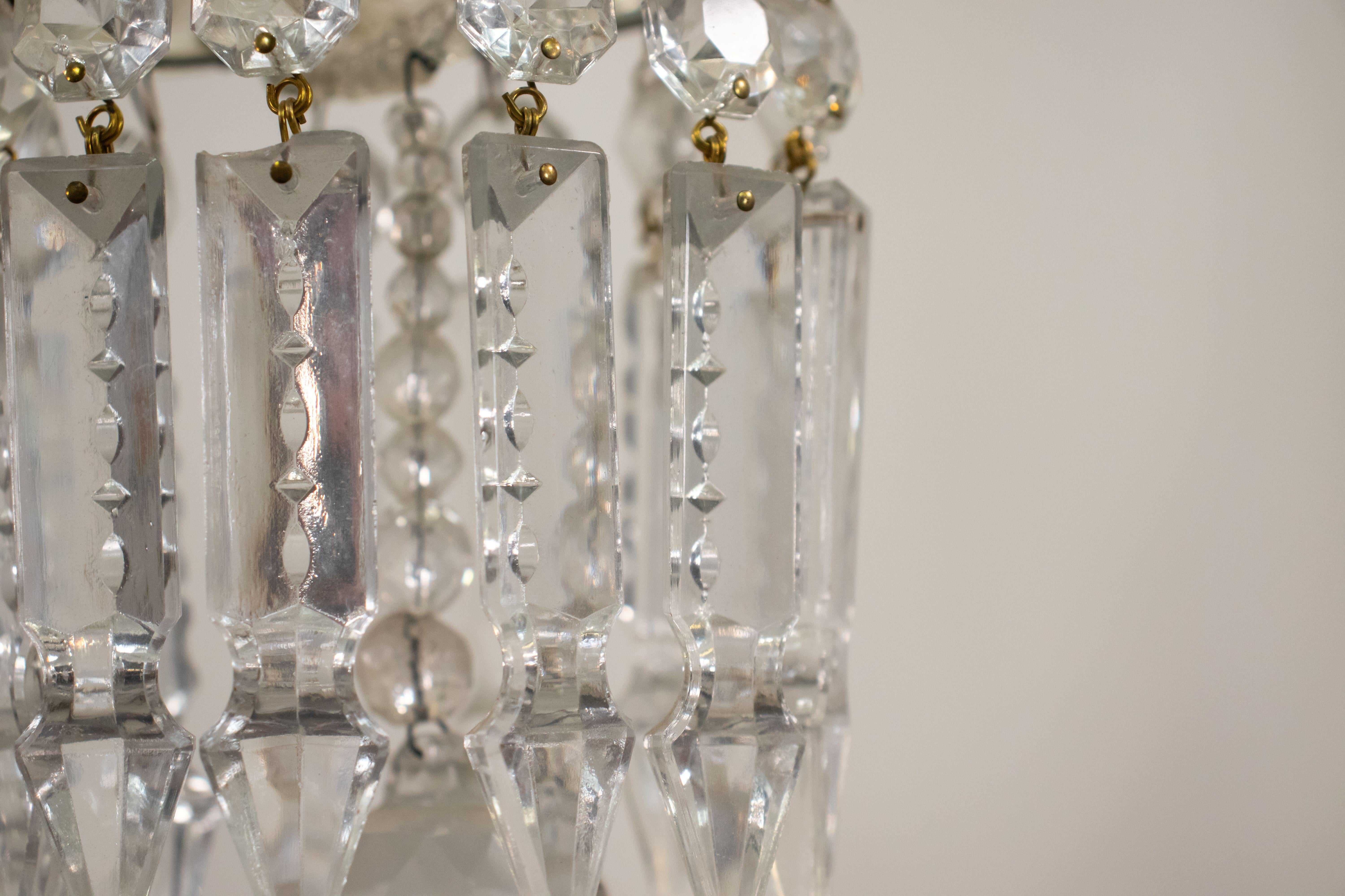 Early 20th Century French Empire Style Crystal Chandelier 4