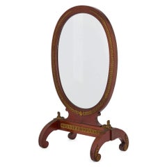 Early 20th Century French Empire Style Glass Ormolu Wood Fire Screen