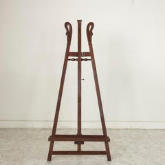 Early 20th Century French Empire Style Mahogany Floor Easel with Swans