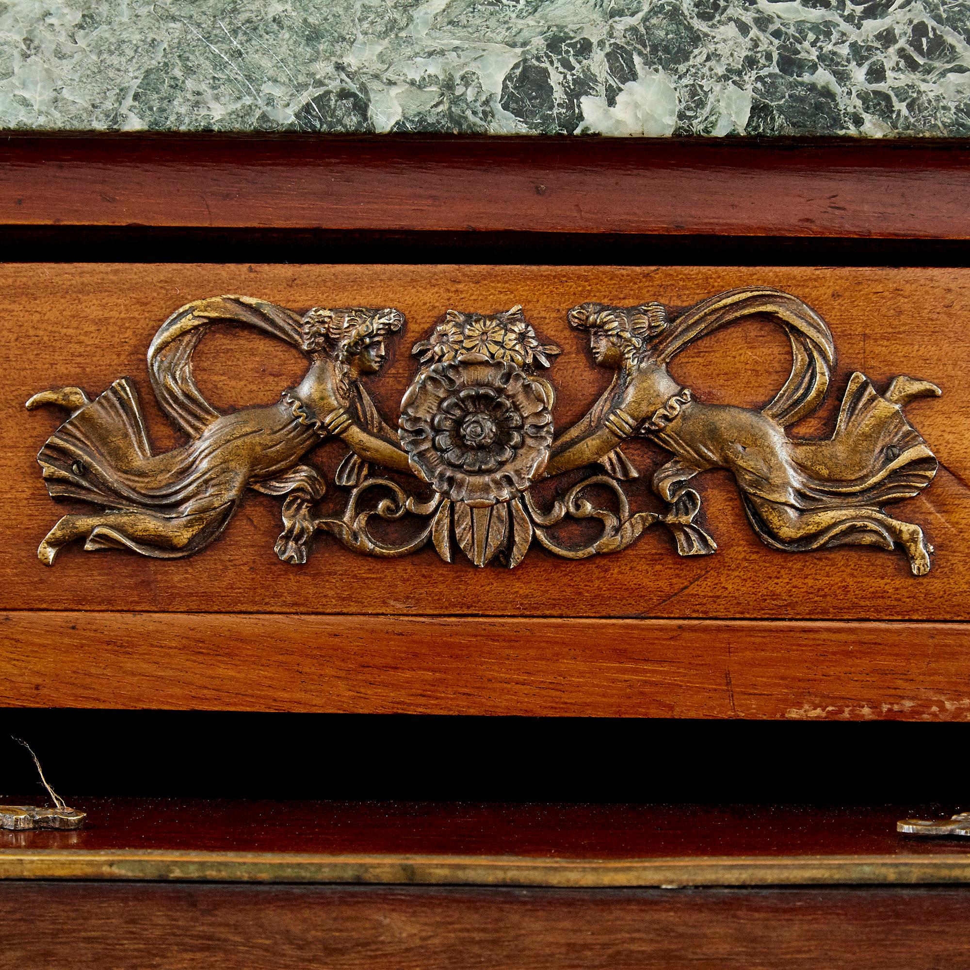 Französischer Roll-Top-Schreibtisch im Empire-Stil, frühes 20. Jahrhundert im Angebot 1