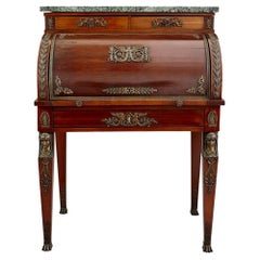 Early 20th Century French Empire Style Roll-Top Desk