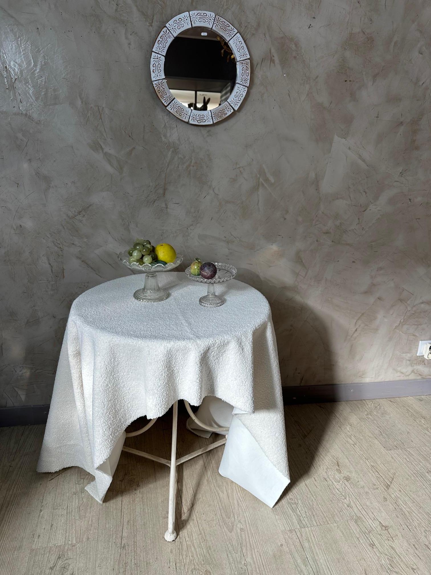 Early 20th century French Engraved Glass Pedestal Dish, 1900s For Sale 8