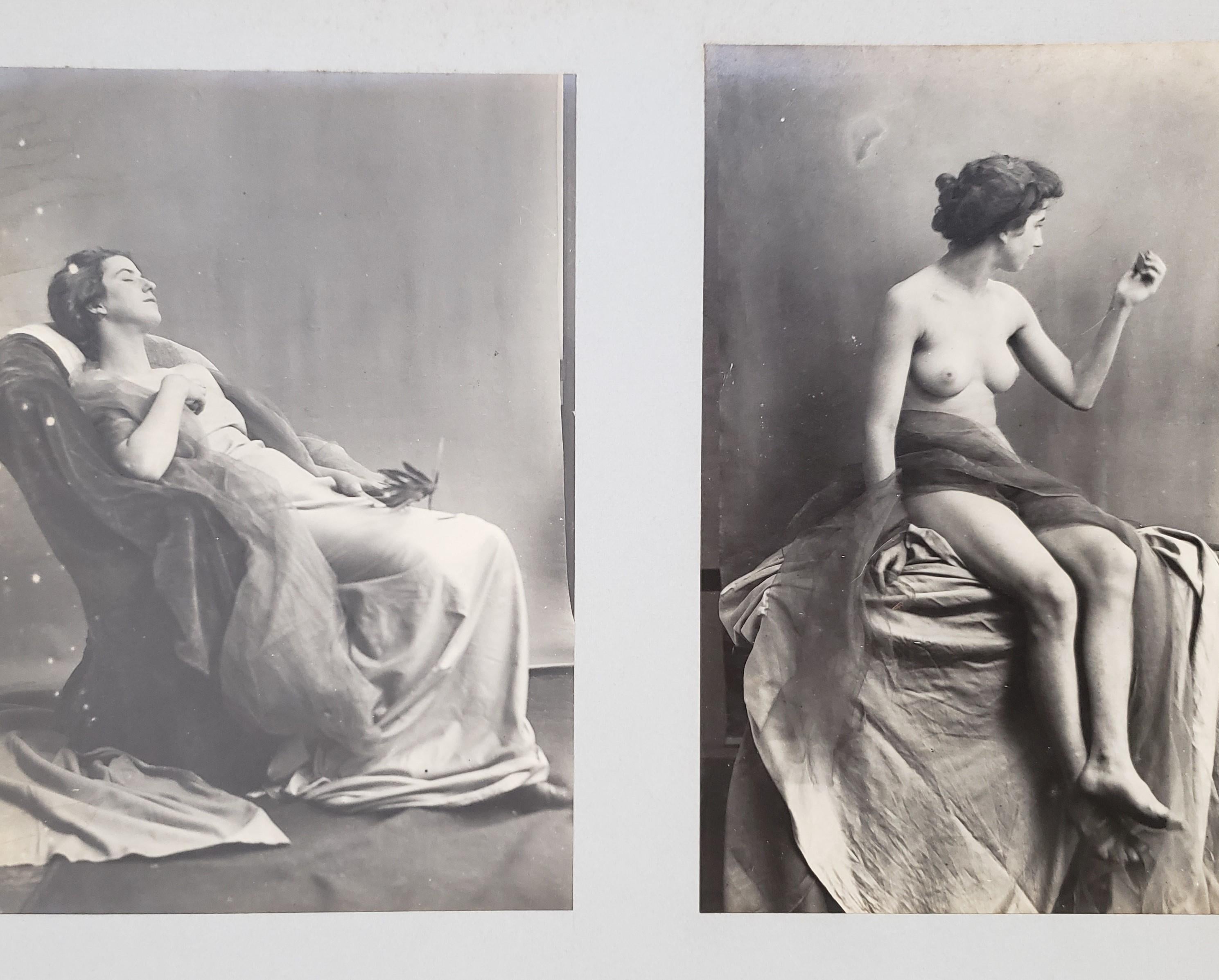 Early 20th Century French Erotica Nude Art Photographs In Good Condition For Sale In Hamilton, Ontario