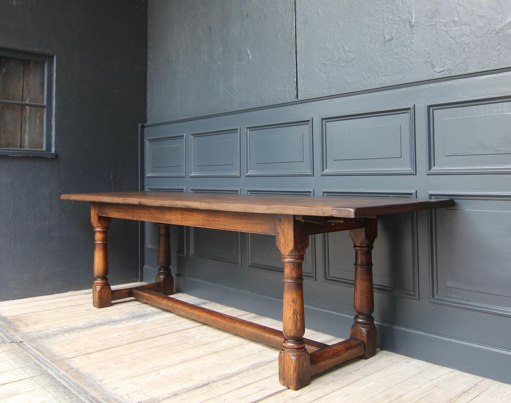 Oak Early 20th Century French Farm Dining Table For Sale