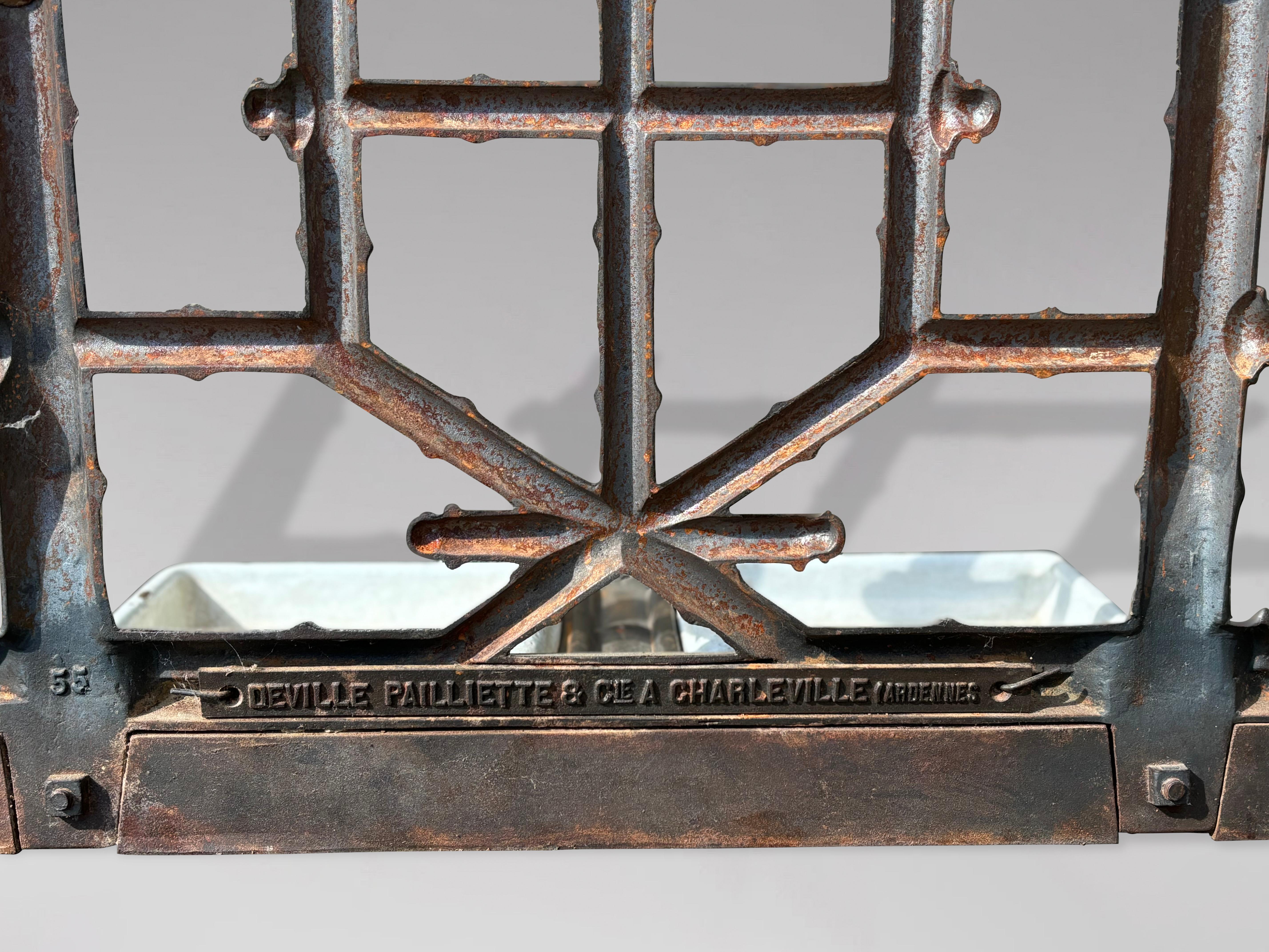 Early 20th Century French Faux Bamboo Cast Iron Hall Stand by Deville Pailliette In Good Condition In Petworth,West Sussex, GB