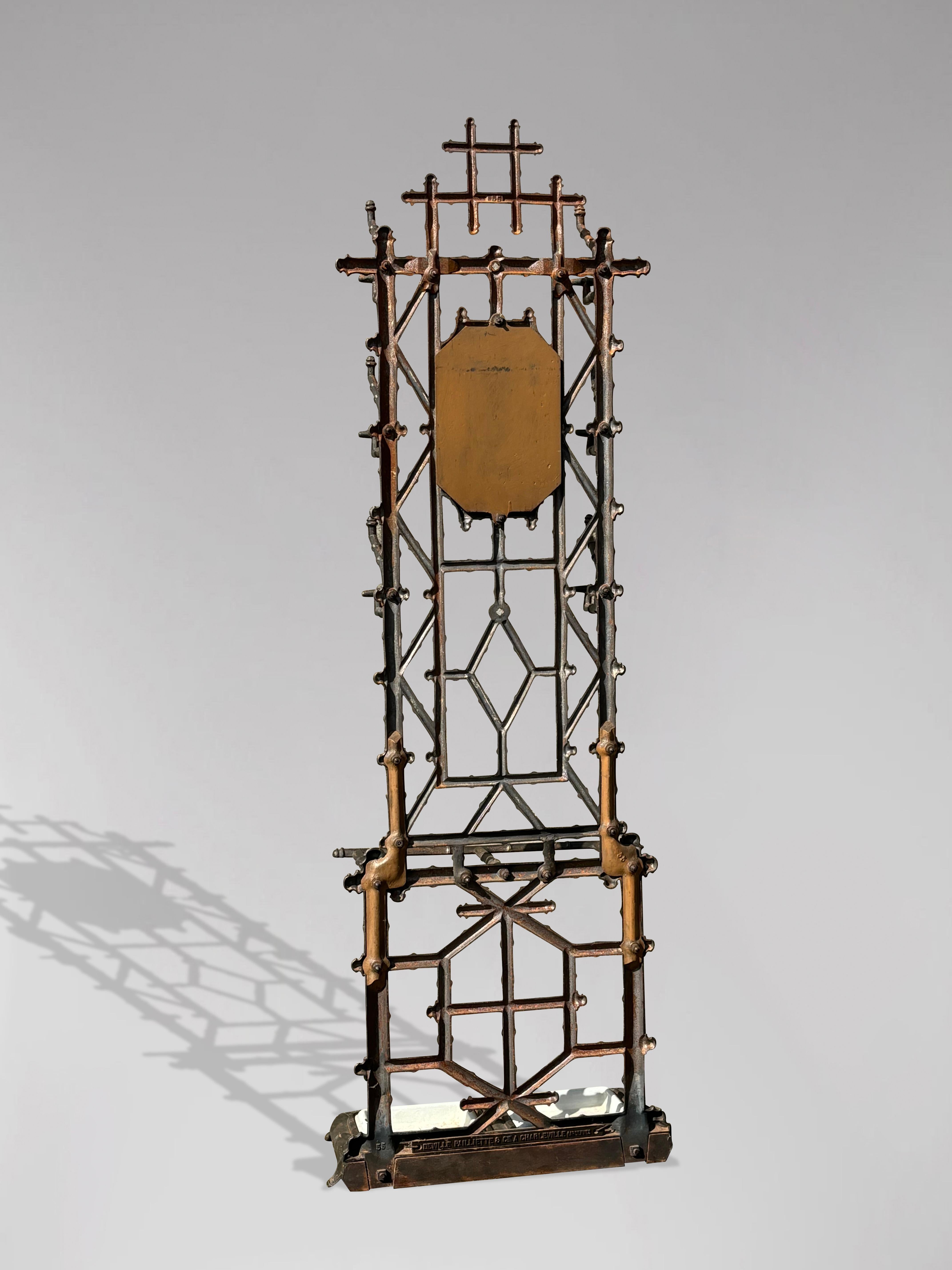 Early 20th Century French Faux Bamboo Cast Iron Hall Stand by Deville Pailliette 3