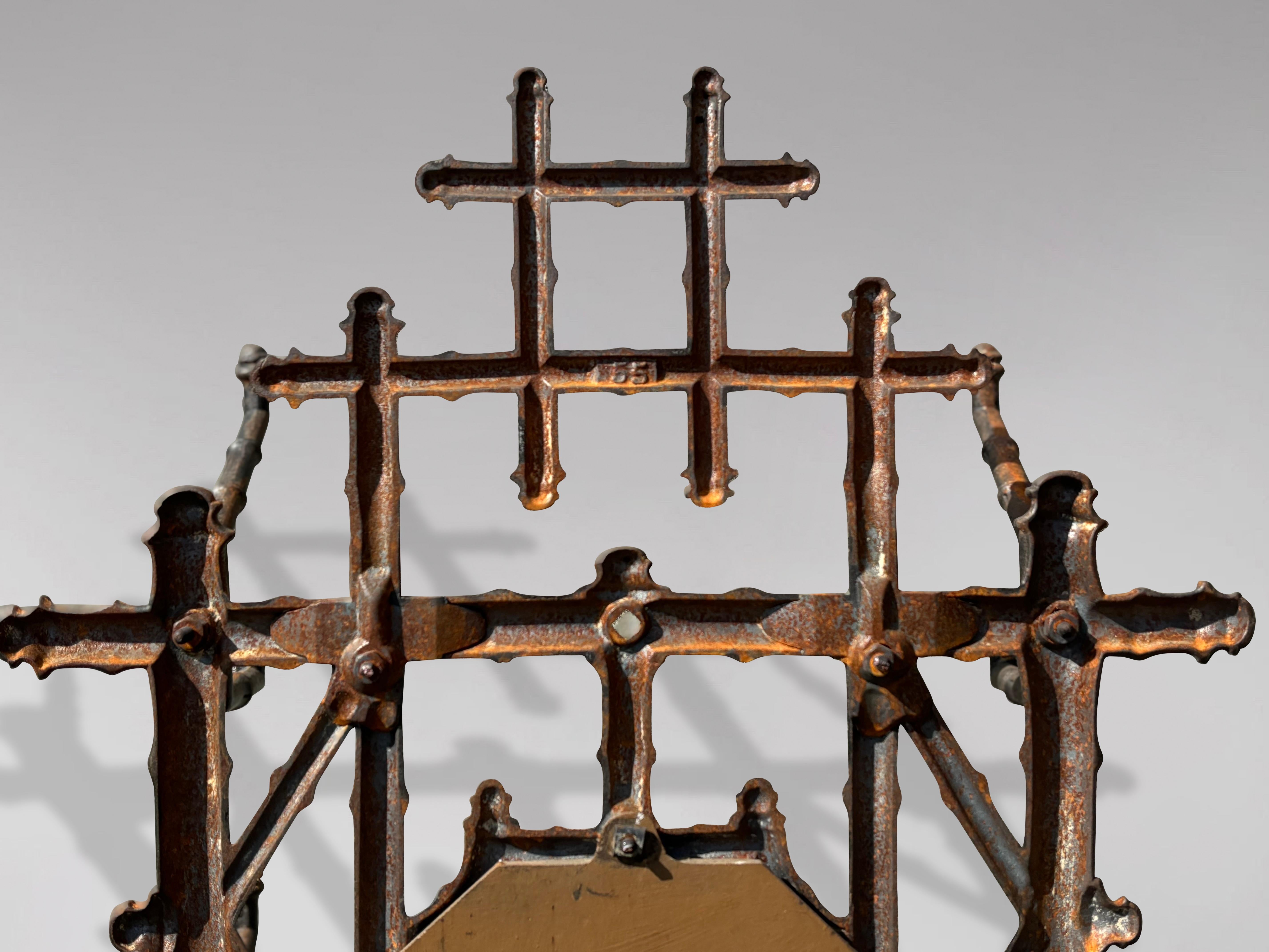 Early 20th Century French Faux Bamboo Cast Iron Hall Stand by Deville Pailliette 5