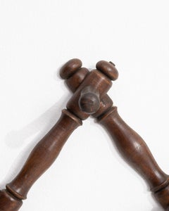 Early 20th Century French Faux Bamboo Wooden Coat Hanger Rack