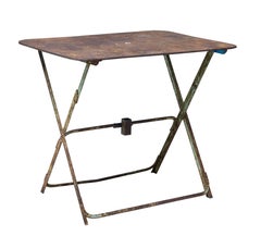 Early 20th Century French Folding Metal Garden Table
