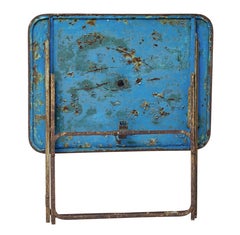 Early 20th century French folding metal garden table
