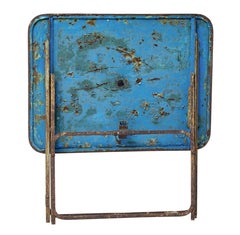 Early 20th century French folding metal garden table