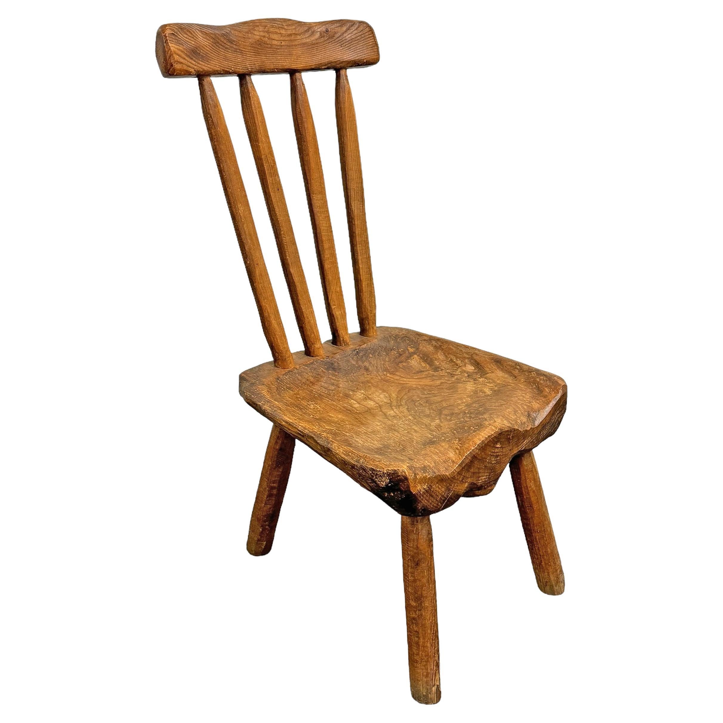 Early 20th Century French Folk Art Chair For Sale