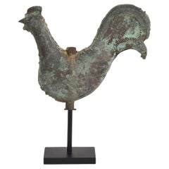 Early 20th Century, French Folk Art Copper Rooster, Weathervane