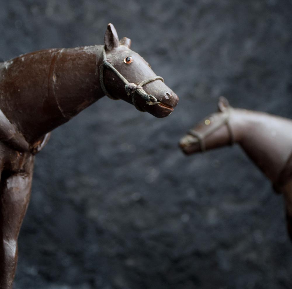 Early 20th Century French Folk Art Horse and Jockey Figures 4