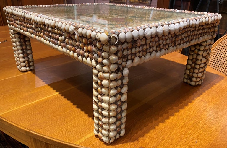Early 20th Century French Folk Art Shellwork Table For Sale at 1stDibs ...