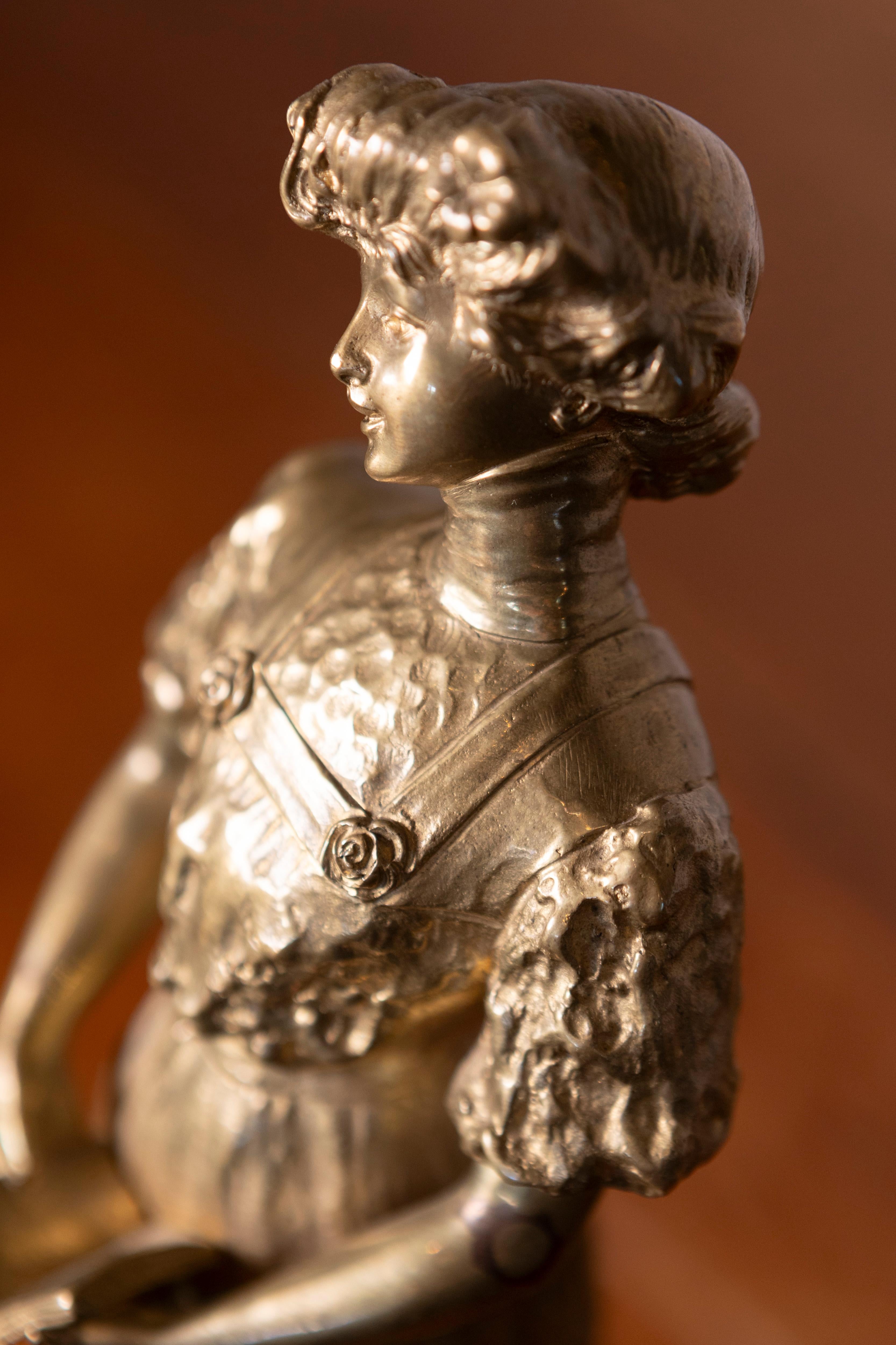 Dorato Statua in metallo dorato francese dei primi del Novecento - 