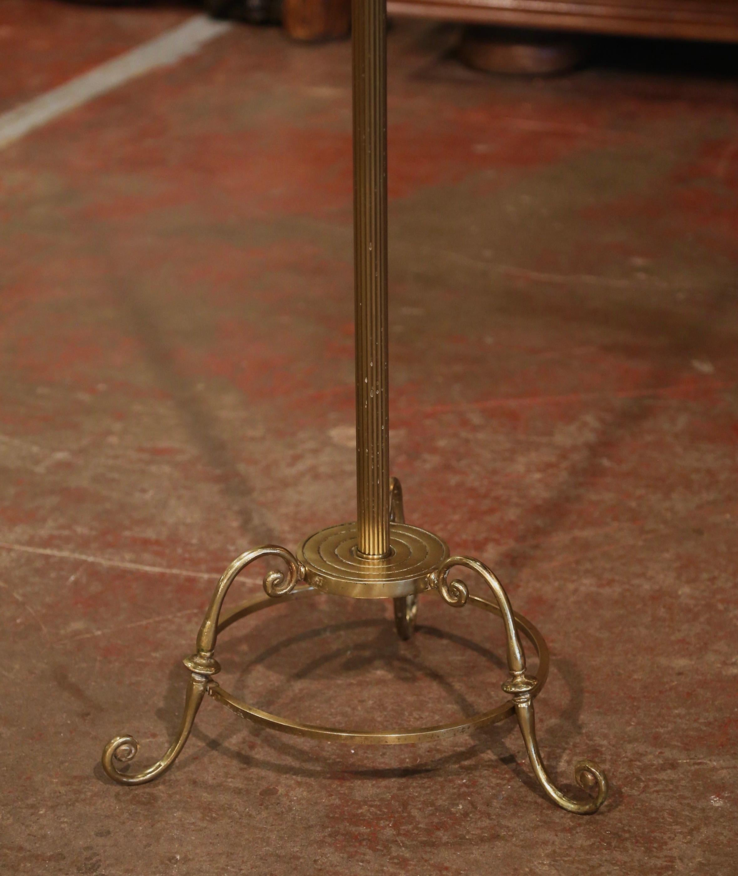 Early 20th Century French Gilt Brass Jacket Hanger Bathroom Coat Stand For Sale 3