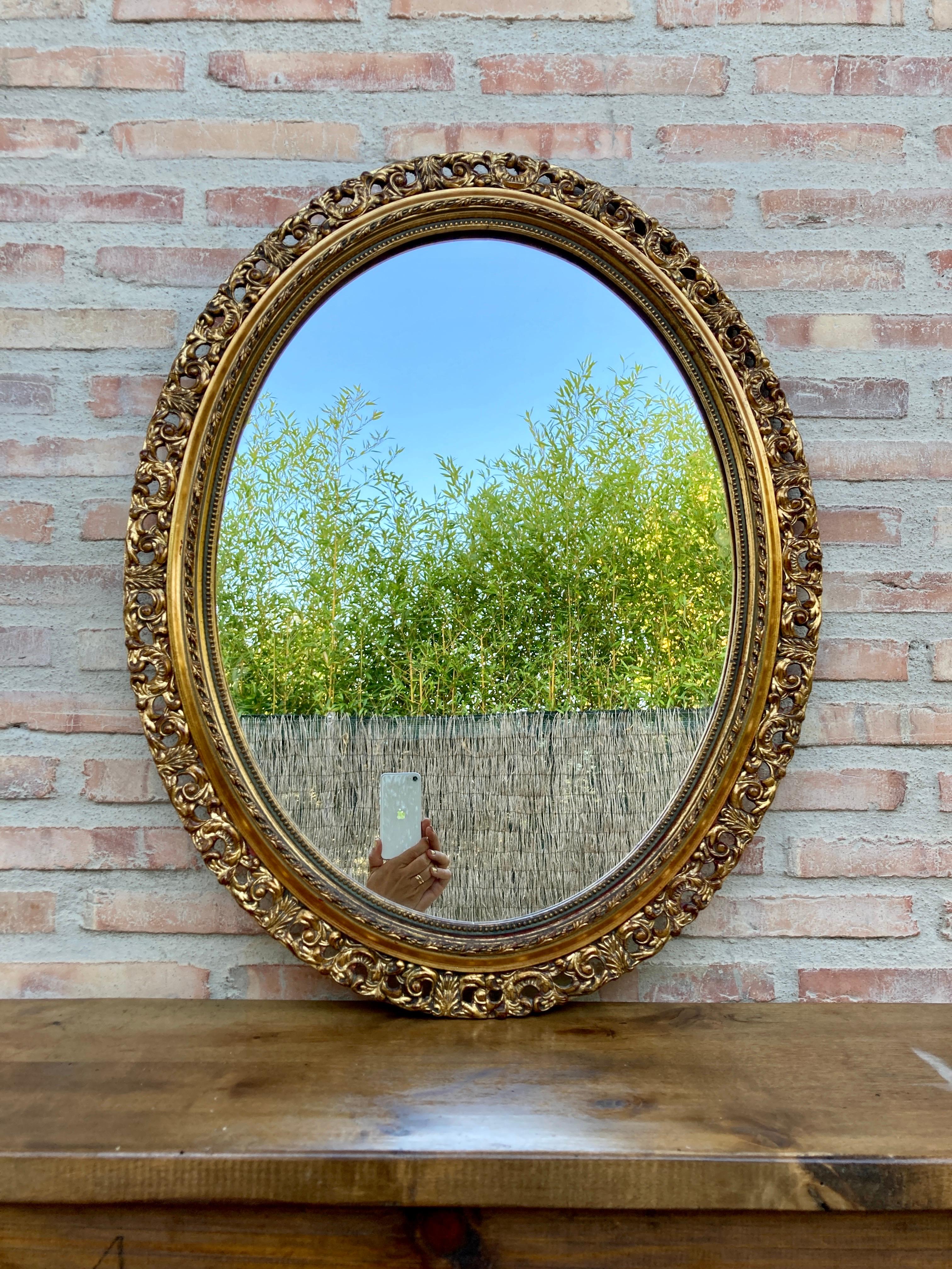 Early 20th Century French Giltwood Wall Mirror For Sale 1
