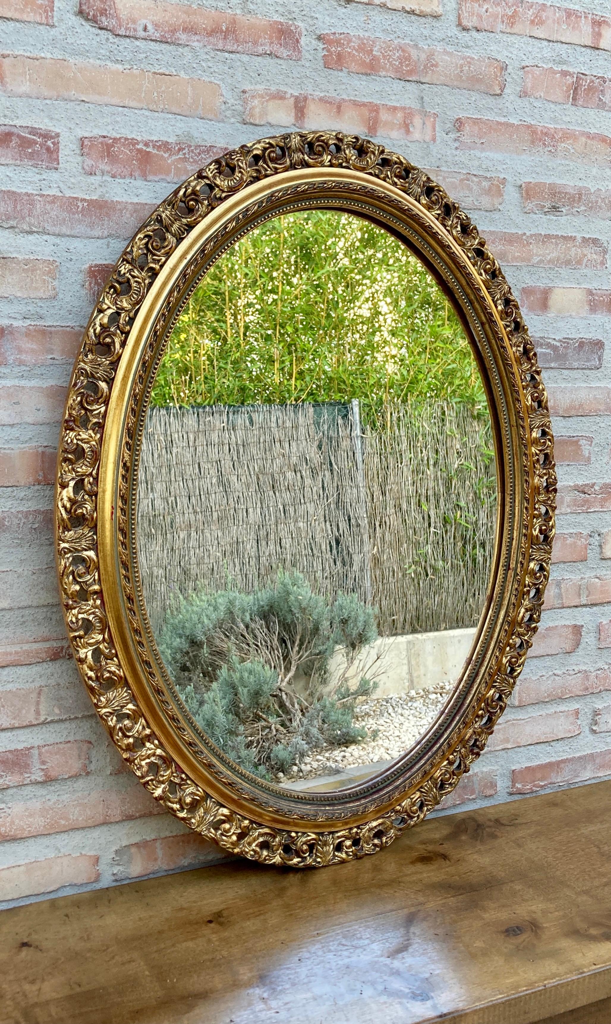 Early 20th Century French Giltwood Wall Mirror For Sale 2